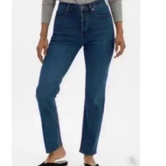 Everlane Cigarette Slim Straight Button Fly Denim Jeans High Rise Waist 30 - Picture 1 of 8